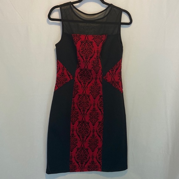 EN FOCUS Studio Red and Black Dress Size 10 - Picture 1 of 9